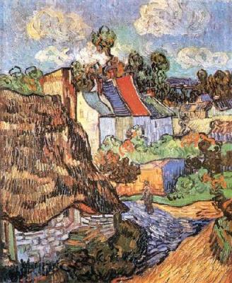 van gogh houses and figure